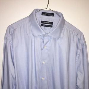 Micro houndstooth Saks Fifth Avenue 17.5 Slim fit